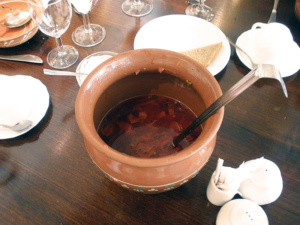 Russian national dish Borscht soup