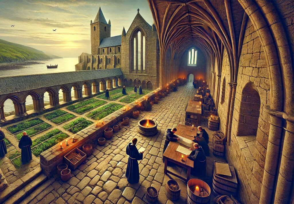 Inchcolm-Abbey-in-the-13th-century